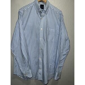 Tailorbyrd Collection Mens Gingham Check Button Down Shirt Size M Flip Cuffs